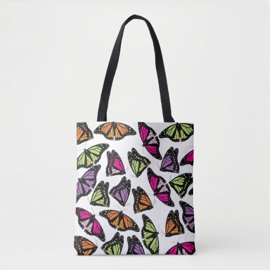 Colorful Butterflies Patroon Tote Bag (Voorkant)