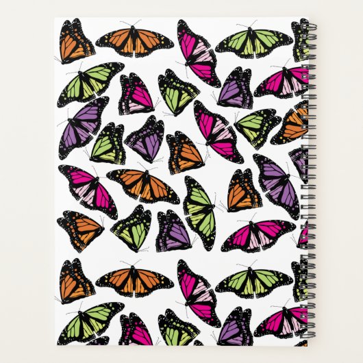 Colorful Butterflies Pattern Appointbook Planner (Achterkant)