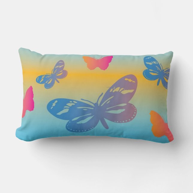 Colorful Butterflies Pillow Kussen (Voorkant)