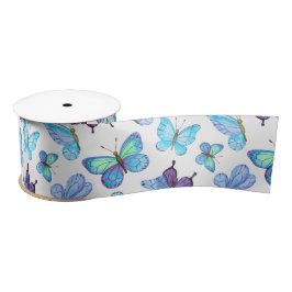 Colorful Butterflies Satijnen Lint