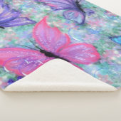 Colorful Butterflies Sherpa Blanket Deken (3/4)