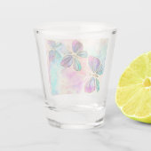 Colorful Butterflies Shot Glass Glas (Achterkant)