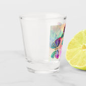 Colorful Butterflies Shot Glass Glas (Links)