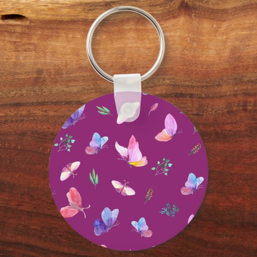 Colorful Butterflies Sleutelhanger (Achterkant)