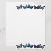 Colorful Butterflies Stationery Briefpapier (Voorkant / Achterkant)