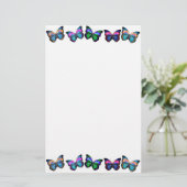 Colorful Butterflies Stationery Briefpapier (Staand voorkant)