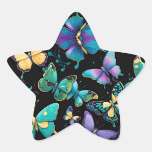 Colorful Butterflies Ster Sticker