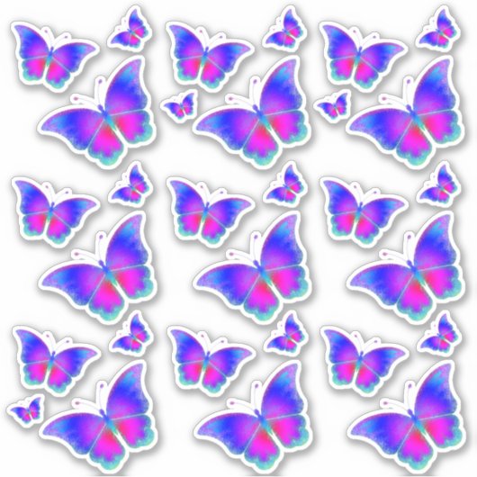 Colorful Butterflies Sticker (Voorkant)