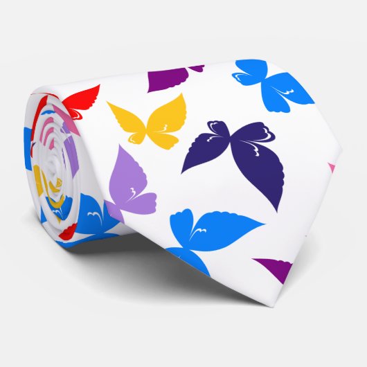 Colorful Butterflies Stropdas (Opgerold)