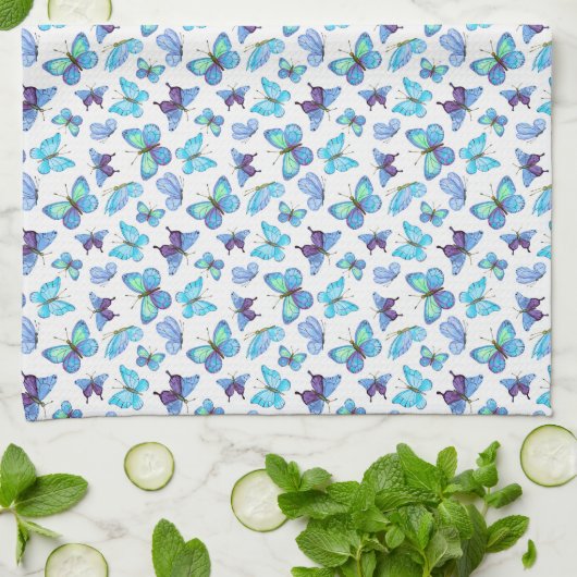 Colorful Butterflies Theedoek (Gevouwen)