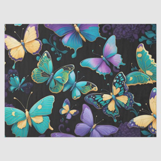 Colorful Butterflies Tissuepapier (Voorkant)