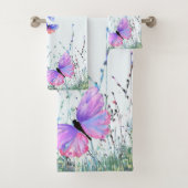 Colorful Butterflies vliegen in Natuur - Lente  Bad Handdoek (Insitu)