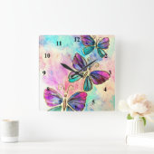 Colorful Butterflies Wall klok (Huis)