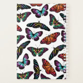 Colorful Butterflies Waterverf Pattern Monogram Planner (Achterkant)