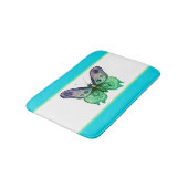 Colorful Butterfly and Stripes Bath Mat (Gekanteld)