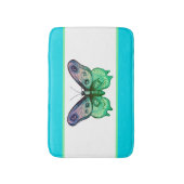 Colorful Butterfly and Stripes Bath Mat (Voorkant Verticaal)