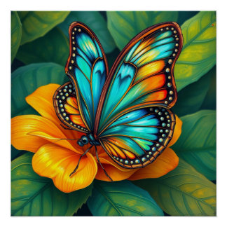 colorful butterfly art perfect poster