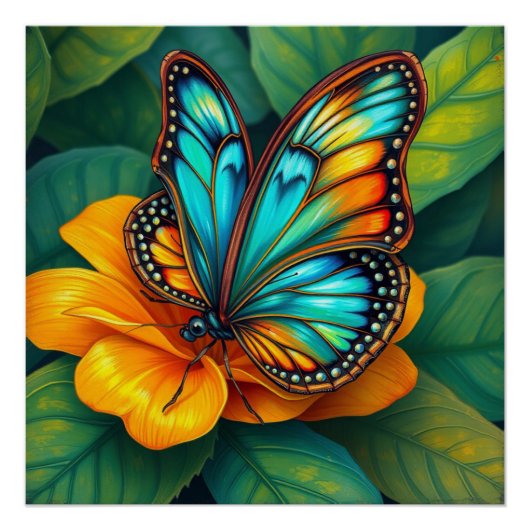 colorful butterfly art perfect poster (Voorkant)