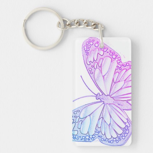 Colorful Butterfly Art Sleutelhanger (Voorkant)