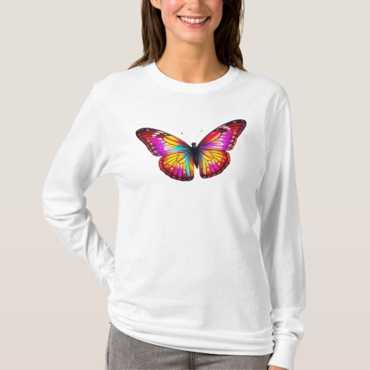 colorful butterfly art t-shirt (Voorkant)