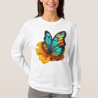 colorful butterfly art t-shirt