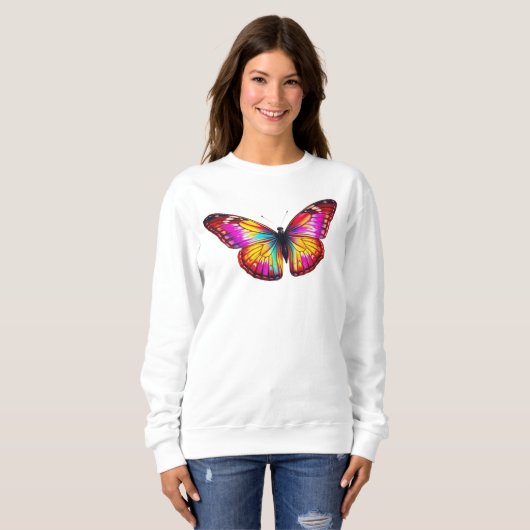 colorful butterfly art trui (Voorkant volledig)