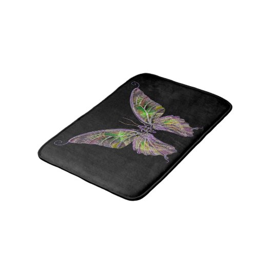 Colorful Butterfly Bath Mat (Gekanteld)