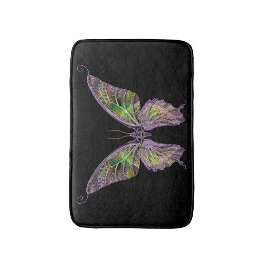 Colorful Butterfly Bath Mat (Voorkant Verticaal)