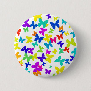 Colorful Butterfly Button