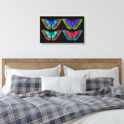 Colorful  Butterfly Canvas Art Print (Insitu (Slaapkamer))