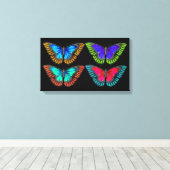 Colorful  Butterfly Canvas Art Print (Insitu (Houten vloer))