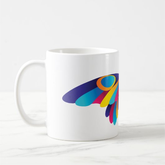 Colorful Butterfly Coffee Mok (Links)