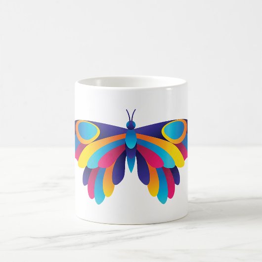 Colorful Butterfly Coffee Mok