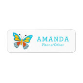 Colorful Butterfly Etiket (Voorkant)