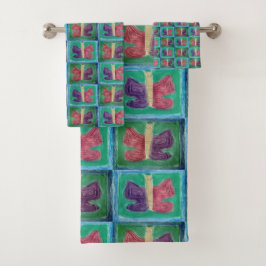 Colorful Butterfly | Filters | Halve daling | Bad Handdoek