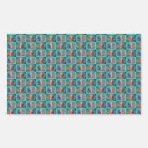 Colorful Butterfly Filters Halve daling Rechthoekige Sticker