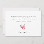 Colorful Butterfly Funeral Bedankt (Achterkant)