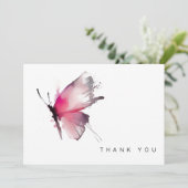 Colorful Butterfly Funeral Bereavement Hartelijk d Bedankkaart (Staand voorkant)