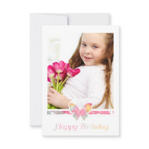 Colorful Butterfly Happy Birthday Quote Script