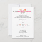 Colorful Butterfly Happy Birthday Quote Script Kaart (Achterkant)