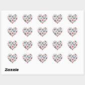 colorful butterfly heart cut stickers (Vel)