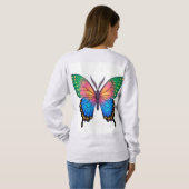  "Colorful Butterfly Hoodie – Unique, Stylish & Co Trui (Achterkant volledig)