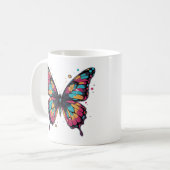Colorful Butterfly Illustration Koffiemok (Voorkant links)