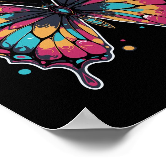 Colorful Butterfly Illustration Poster (Hoek)