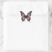 Colorful Butterfly Illustration Vierkante Sticker (Tas)
