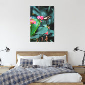 colorful butterfly in the garden canvas afdruk (Insitu (Slaapkamer))