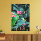 colorful butterfly in the garden canvas afdruk (Insitu (Woonkamer))