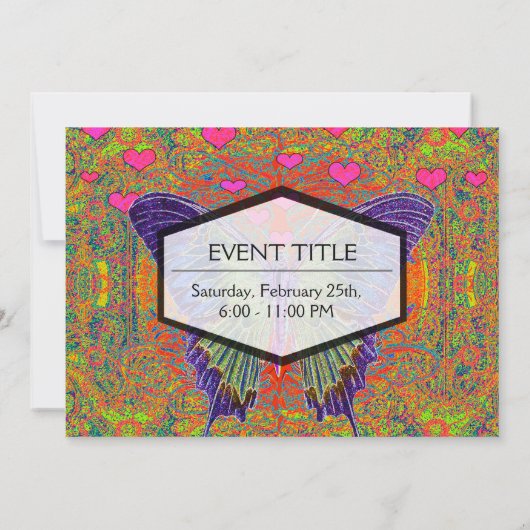 Colorful Butterfly Kaart (Achterkant)