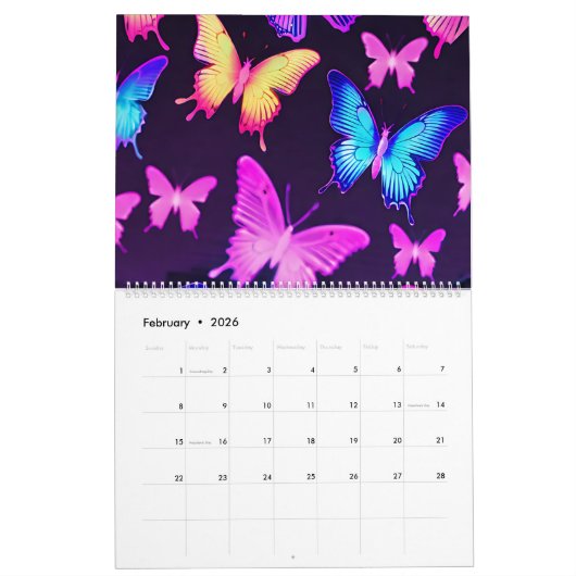 Colorful Butterfly Kalender (Feb 2026)