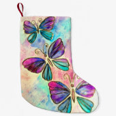 Colorful Butterfly-kerststop Kleine Kerstsok (Voorkant)